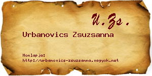 Urbanovics Zsuzsanna névjegykártya