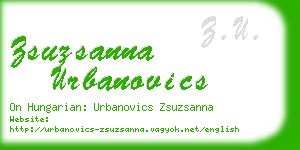 zsuzsanna urbanovics business card